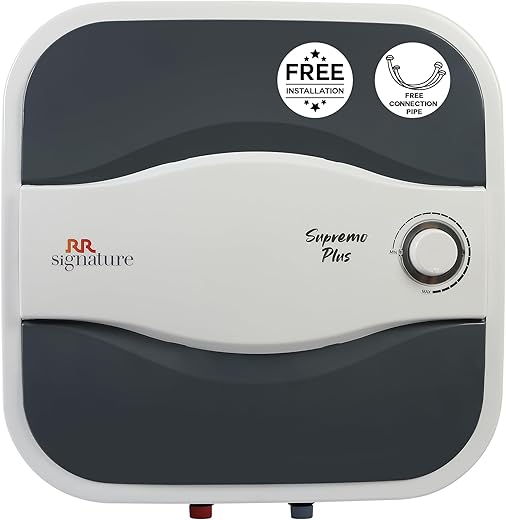 RR Signature Supremo Plus 25L Storage Water Heater |Glass Line Tank|8 Bar, High Rise Buildings |2 Yr Warranty on Product &amp; 6 Yr on Tank by RR | Free Installation &amp; Pipes