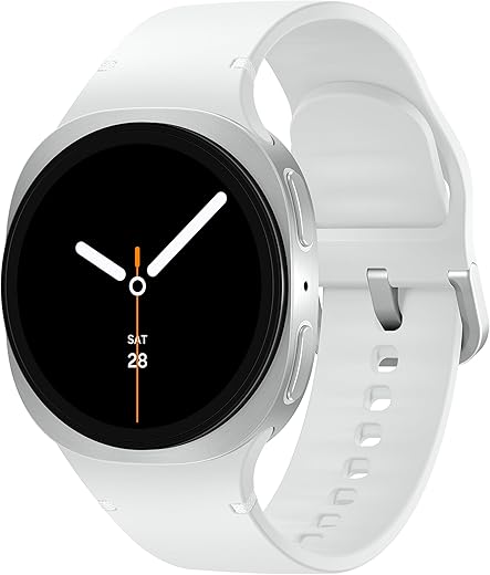 Samsung Galaxy Watch8 (44mm, Bluetooth, Silver) with 3nm Processor | Dual GPS | Sapphire Glass &amp; Armor Aluminum | 5ATM &amp; IP68 | BP, ECG, IHRN &amp; Vascular Load Monitoring | Anti-oxidant Index