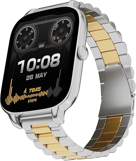 Vibez Majestic Luxury Smartwatch for Women &amp; Men - Stainless Steel Strap, 1.83"Display, High Resolution, 60 Sports Modes,100+ Watch Faces, Long Battery &amp; Bluetooth Calling Smart Watch for Women &amp; Men