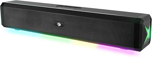 ZEBRONICS VITA BAR 150 Wireless Bluetooth Soundbar, 20W RMS, 2.0 Channel, Dual (52mm Driver &amp; Passive Radiator), Upto 8 Hours Playback, Built in Battery, BTv5.3 | USB | mSD | AUX | | TWS, RGB LED