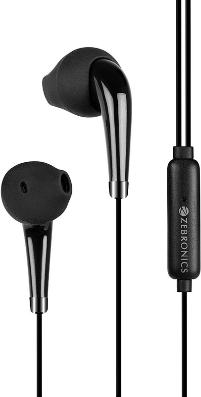 ZEBRONICS Wired Headset Wired  (Black, In the Ear)