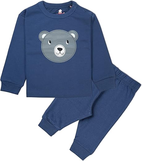 ARIEL Cotton Fleece Clothing Sets for Boys &amp; girls - Unisex Winter Clothing sets Full Sleeve T-shirt &amp; Pant