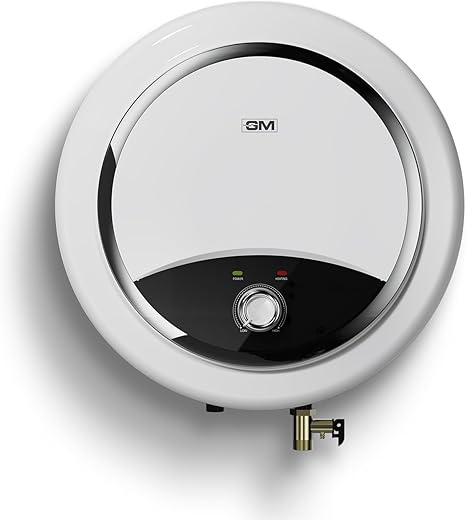GM R1X 10L Water Heater, 5 Star | High-Efficiency Water Geyser With Quick Hot Water, Energy-Saving, and Safety Features - White