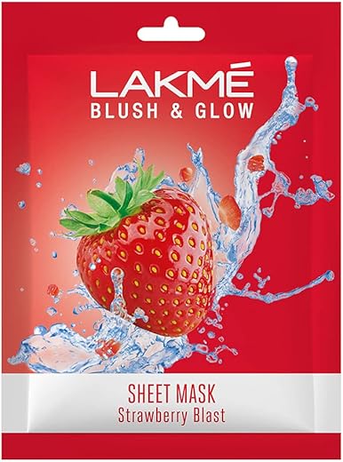Lakme Blush &amp; Glow Strawberry Sheet Mask|| 25 ml
