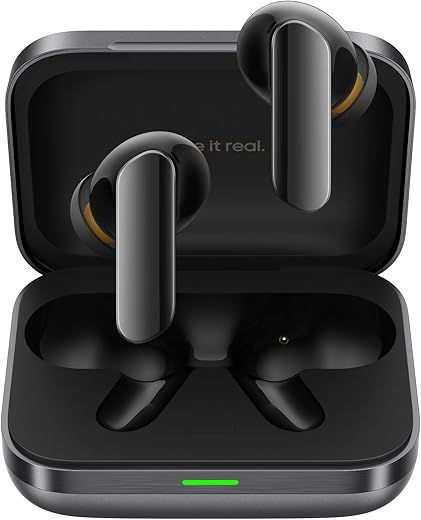 realme Earbuds Air 7 True Wireless,12.4mm Dynamic Bass Drivers,52Hrs Playtime,52dB Hybrid ANC,6 Mic ENC,45ms Low Latency,360° Spatial Audio,Hi-Res LHDC,IP55 Dust &amp; Water Resistant,BT v5.4(SlateGrey)