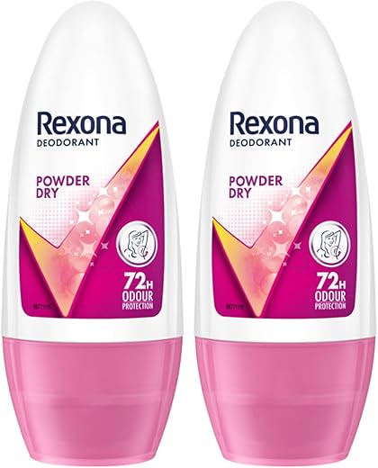 REXONA POWER DRY DEODORANT FOR WOMAN ROLL 50 ML PACK OF 2