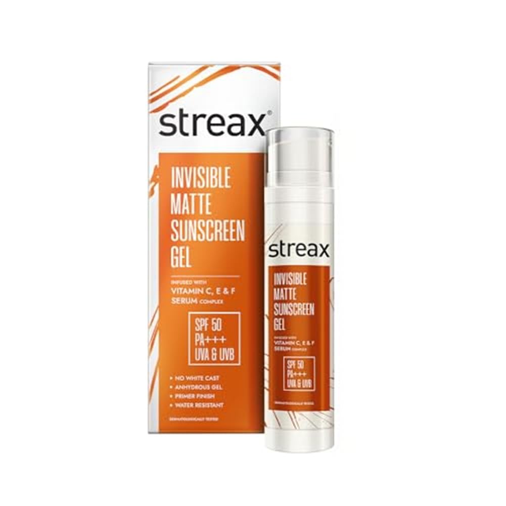 Streax Invisible Matte Gel Sunscreen SPF 50 PA+++, 50g