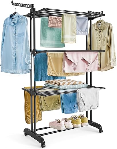 ABOUT SPACE 3 Tier Foldable Cloth Drying Stand