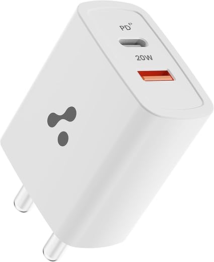 Ambrane 20W Dual Port BoostedSpeed USB Charger (Raap H11, White)