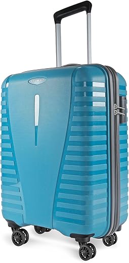 Aristocrat Medium Airpro Check-in 66 Cm() Polypropylene 360 Degree 8 Wheels Trolley Bag for Travel Hard Case Luggage, Lightweight with Combination Lock &amp; Robust Trolley with 7 Yrs Warranty (Teal Blue)