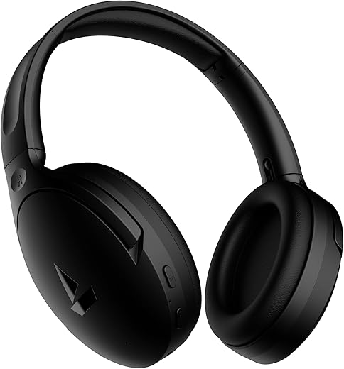 boAt Rockerz 551ANC Bluetooth Hybrid Active Noise Cancellation Over Ear Headphones with Up to 100H Playtime, ASAP Charge, Ambient Sound Mode &amp;Dual EQ Modes, Enx Technology(Stellar Black)