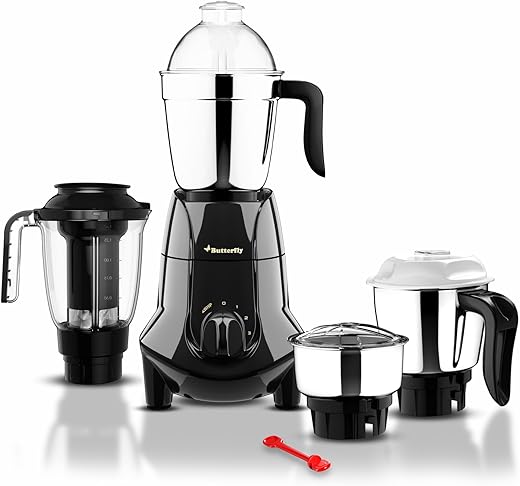 Butterfly Jet Elite Mixer Grinder, 750W, 4 Jars (Grey)