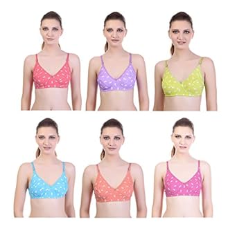KEOTI Printed Bra - Combo of 6