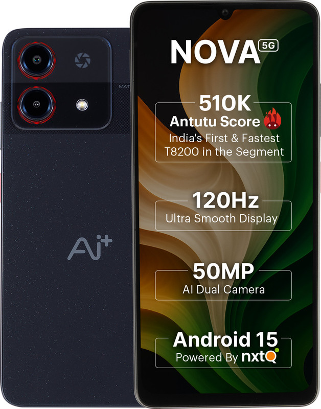 Ai+ Nova 5G (Black, 128 GB) (6 GB RAM)