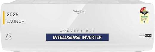 Whirlpool 1.5 Ton 3 Star, Magicool Inverter Split AC (MAGICOOL 15T 3S INV CNV S5K2PP0, Copper, Convertible 4-in-1 Cooling Mode, HD Filter White)