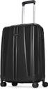 ARISTOCRAT by VIP Small Cabin Suitcase (55 cm) 8 Wheels - Invictus 55 - Hardbody Trolley Bag Jet Black - Black