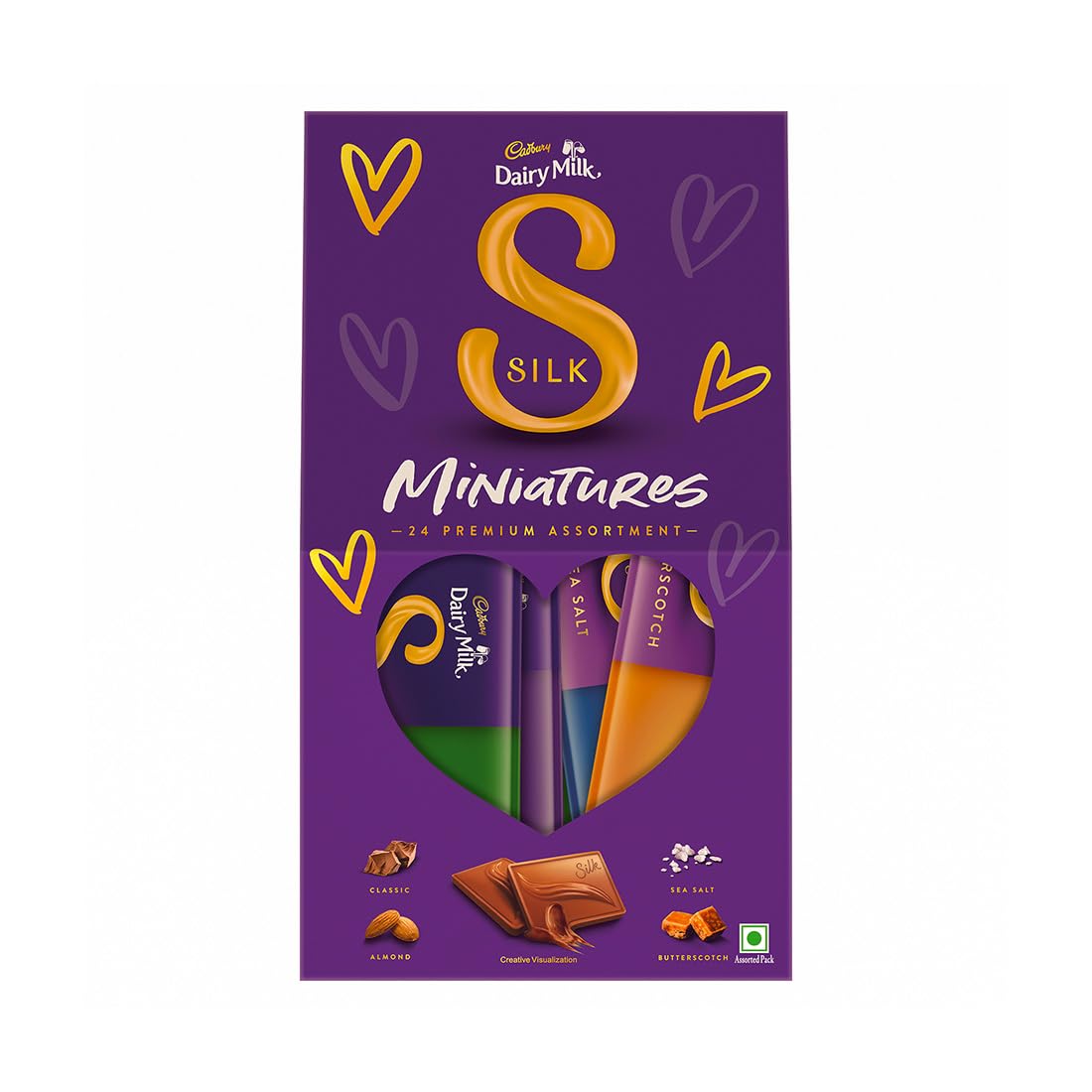 Cadbury Dairy Milk Silk Miniatures Premium Assorted Chocolate Gift pack, 240 g