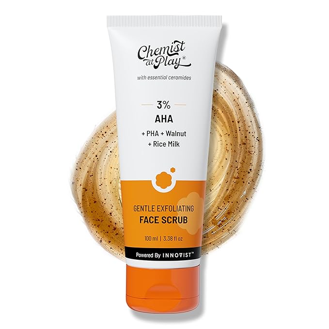 Chemist At Play Gentle Exfoliating Face Scrub | Tan Removal & Gentle Exfoliation | For Men & Women | 100 ml