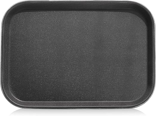 TEX-RO Multipurpose Plastic Tray for Kitchen Organizer | Dish Drainer Basket | Durable Dish Drainer with Drainage System | Compact Kitchen Tray for Utensil Storage (Black)