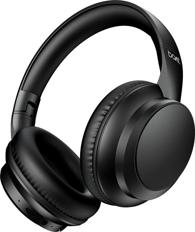 boAt Rockerz 371, 40mm Drivers, 50H Battery, BEAST Mode, ENx, Voice Assistant,BT v5.4 Bluetooth (Black Sabre, On the Ear)
