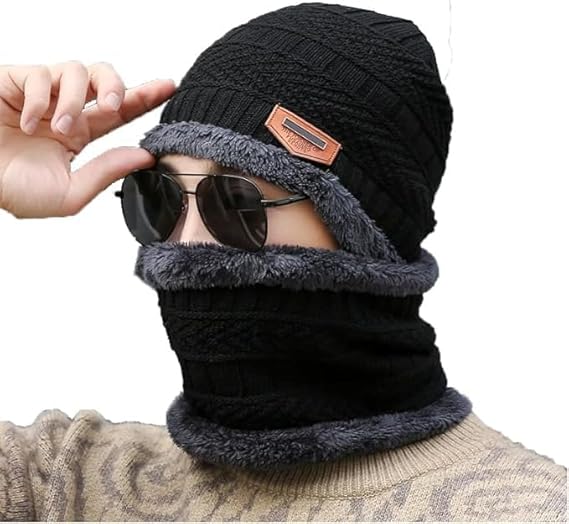 Fitness Mantra® Beanie Cap & Muffler for Men & Women
