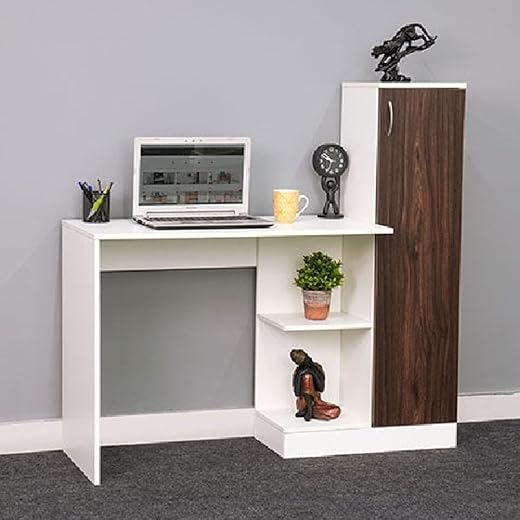 Royaloak Luke Computer Table for Home Office | Sleek Engineered Wood with Melamine Finish for Durability | Ample Storage Space &amp; Multi-Purpose Design | Modern and Functional Workspace Solution