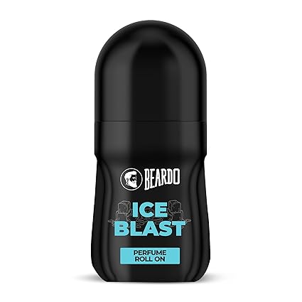 Beardo Ice Blast Perfume Roll-On, 50ml for Men | Long-Lasting Menthol Freshness