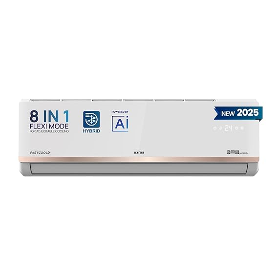 IFB Model Gold Pro Series 2 Ton 3 Star Split AC with Hybrid Technology, Works upto 55°C, 4-Way Swing, Higher Cooling Capacity, Self-Clean & AI - White (CI223GN32RGN1, Copper Condenser)