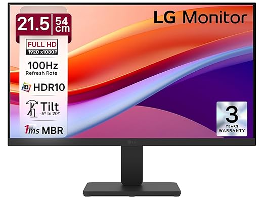 LG 24U411A 60.4 cm (23.8 Inch) Full HD (1920x1080) IPS Monitor, 120Hz, 5ms (GtG),VGA, HDMI(2026)