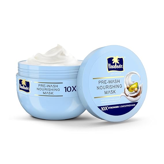 Parachute Advansed Pre-Wash Nourishing Hair Mask For Scalp&Hair With Coconut Milk Protein,Avocado&Macadamia Nut 250Ml,1 Count,Blue
