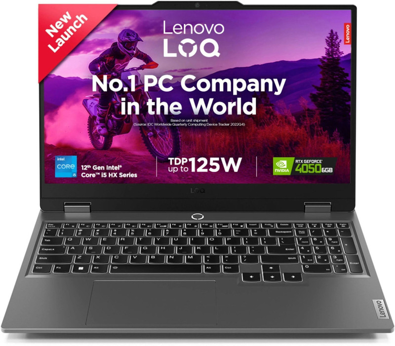 Lenovo LOQ Intel Core i5 12th Gen 12450HX - (16 GB/512 GB SSD/6 GB Graphics/NVIDIA GeForce RTX 4050) 15IAX9D2 Gaming Laptop(15.6 Inch, Luna Grey)