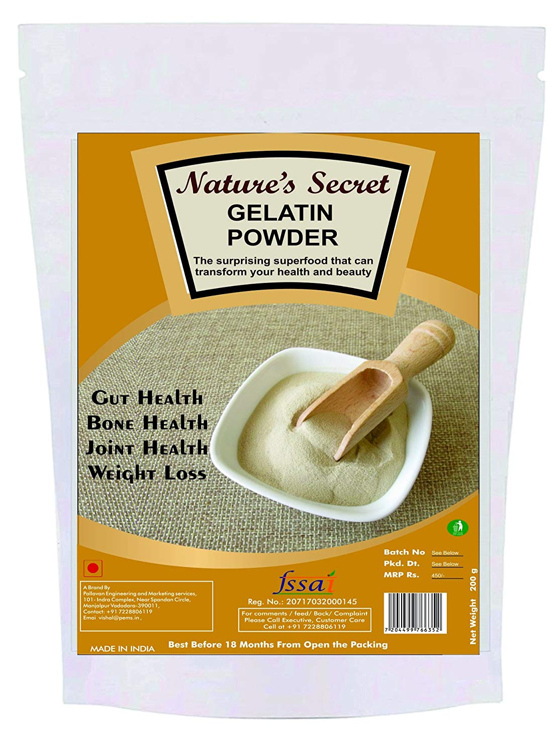 Nature’s Secret Gelatine Powder – 200 Gm Rs.369