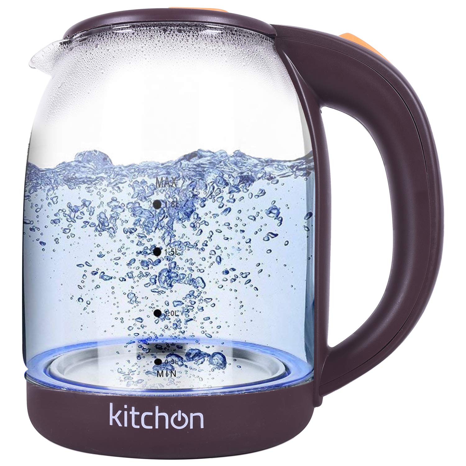 Kitchon KIKGL 1.8L 1500W Cordless Automatic Electric Glass Kettle with Stainless Steel Lid Rs.804 – Amazon