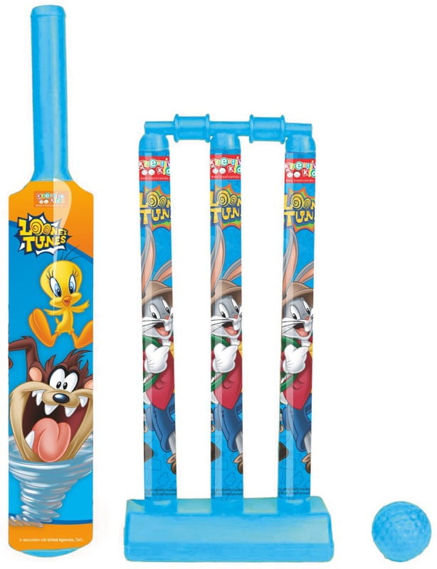 Looney Tunes Kids First Cricket Set with Bat & Ball, 3 Wickets, Base and Bail Cricket Kit Rs.146