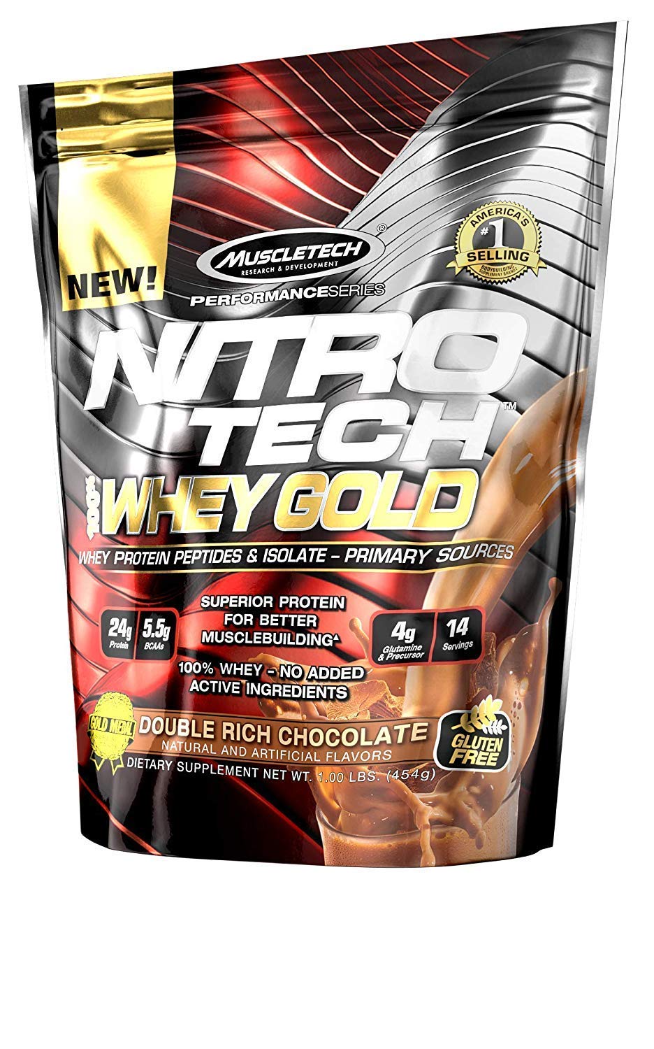 MuscleTech Performance Series Nitrotech 100% Whey Gold – 1 lbs (454g) (Double Rich Chocolate) Rs.999