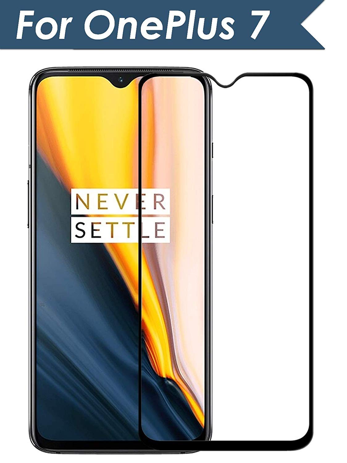 WOW Imagine Full Glue 5D Full Edge-to-Edge Screen Protection Tempered Glass for OnePlus 7 Rs.129