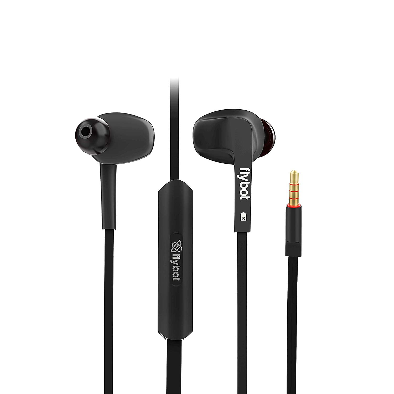 Flybot Strike Wired in Ear Stereo Bass Earphones with Mic & 3.5mm Gold Plated Universal Jack