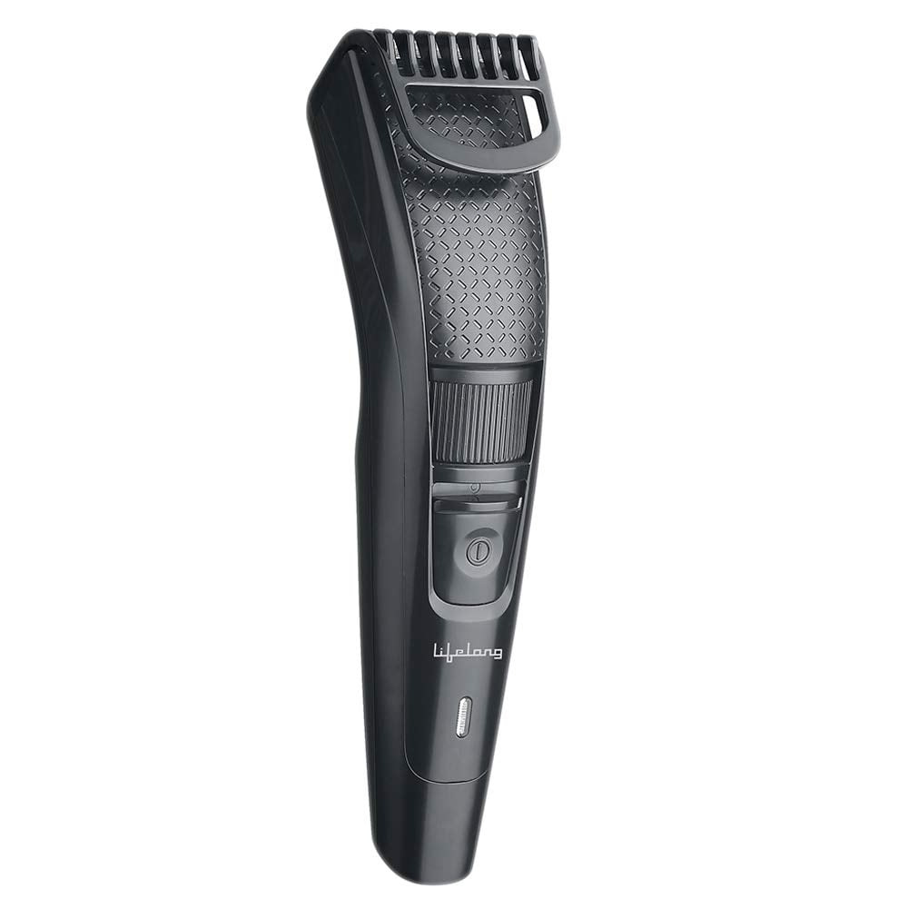 Lifelong Cordless Beard Trimmer for Men, Runtime: 45 Minutes (Black)