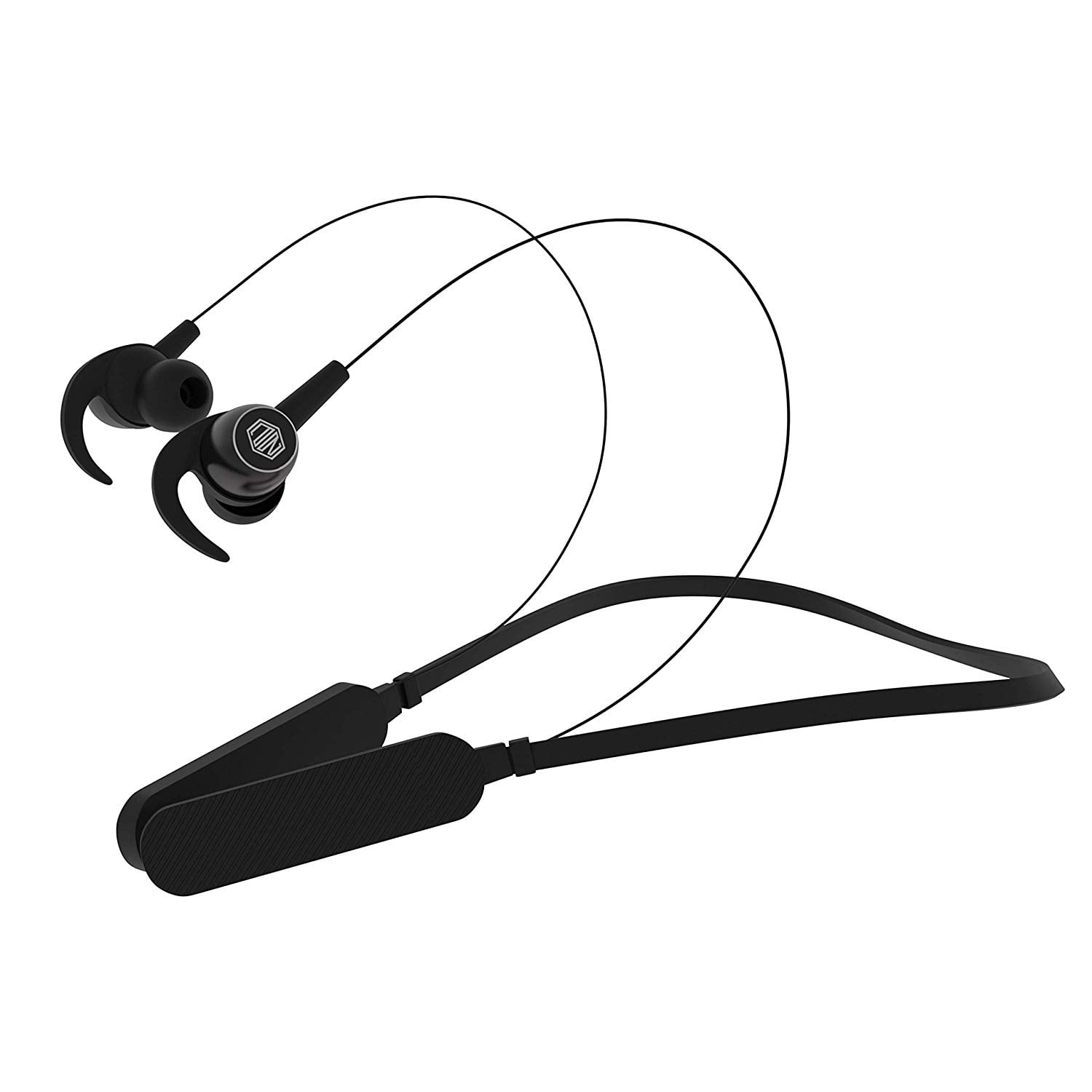 Nu Republic Rebop Black Edition-in Ear Bluetooth Neckband with Vibration Notification, 15 Hours Battery Life