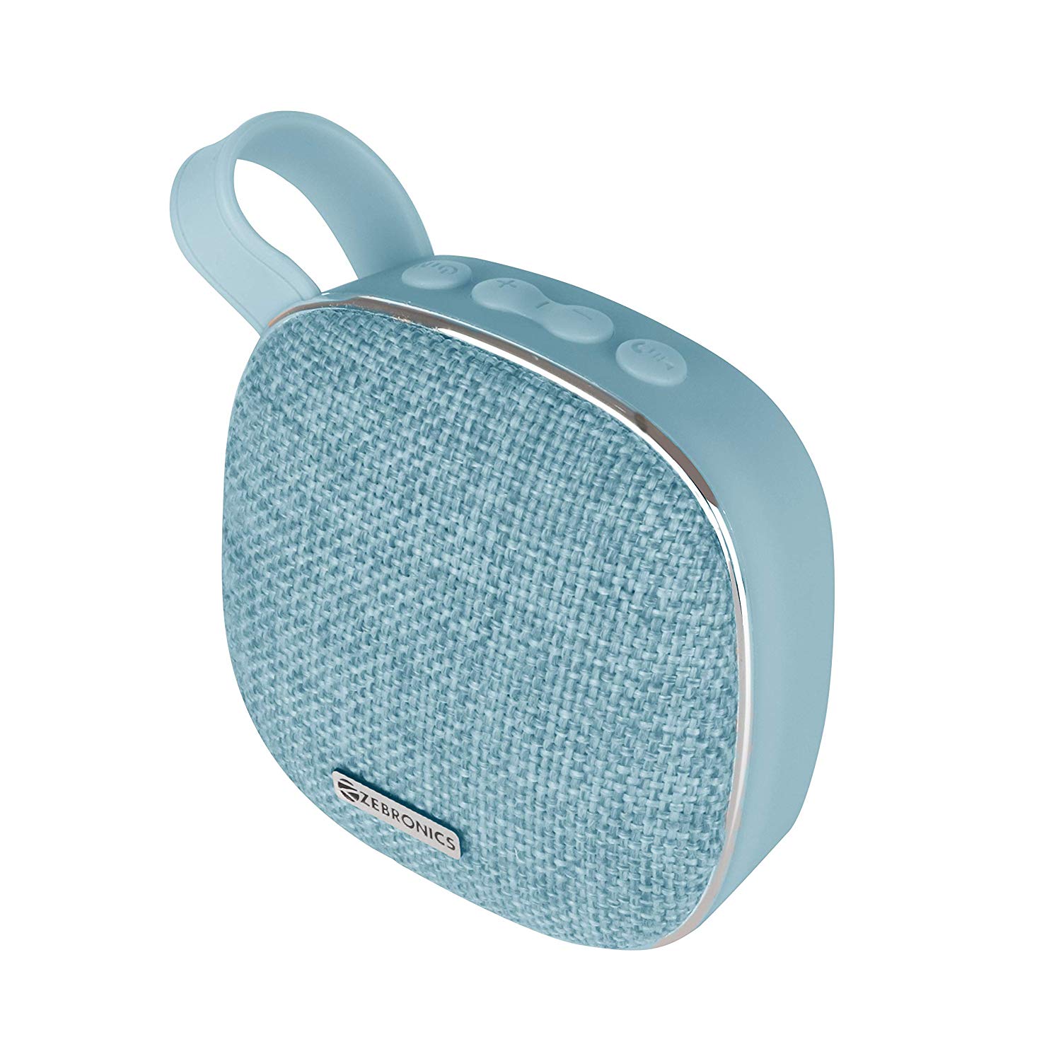 Zebronics Zeb-Passion, Zebronics Portable BT Speaker with mSD, FM, AUX, Mic & Fabric Finish (Blue)