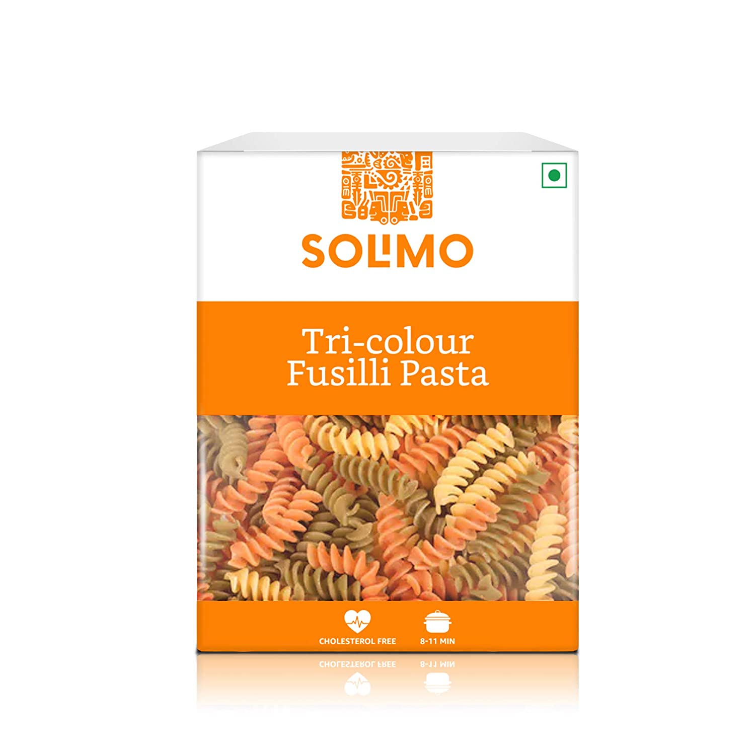 Amazon Brand – Solimo Tri-Colour Durum Wheat Fusilli Pasta, 500g