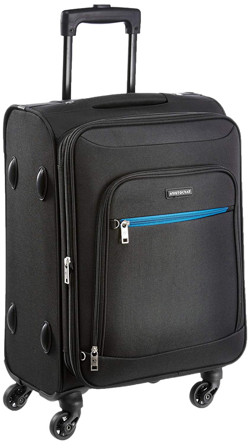 Aristocrat Nile Polyester 54 cms Black Soft Sided Carry-On (STNILW54BLK)