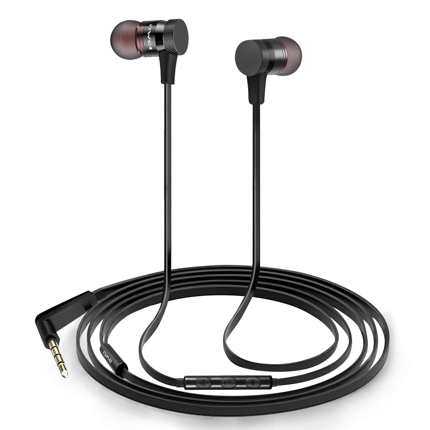 EDGE ES07 in-Ear Explosive Bass Earphones with in-Line MIC (Black) (ES07, Black)