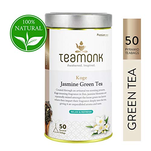 Teamonk Koge Nilgiri Jasmine Green Tea, 50 Tea Bags