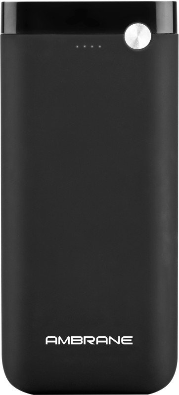 Ambrane 20000 mAh Power Bank (10 W, Fast Charging)(Black, Lithium Polymer)
