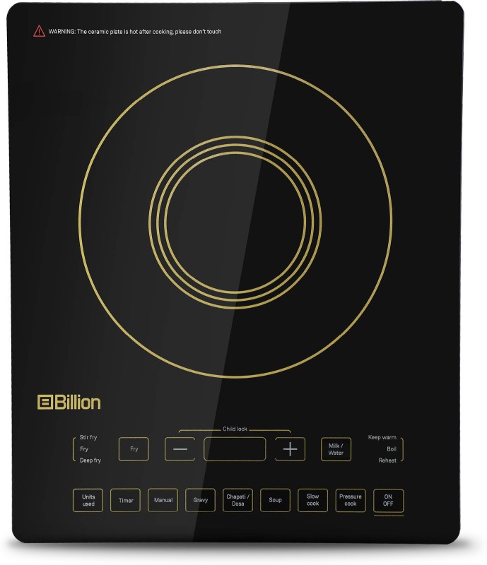 Billion FullGlass XC125 2200W Induction Cooktop(Black, Touch Panel)
