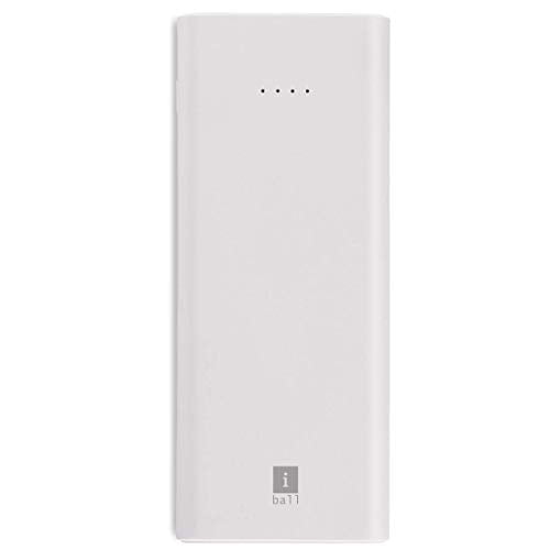 iBall 10000mAh Li-Polymer Slim Design Smart Charge Powerbank – LPS 10000 (White)