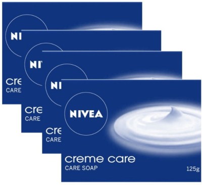 NIVEA Creme Care Soap, 125g (Pack of 4)(4 x 125 g)