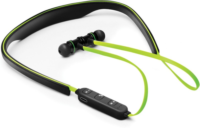 SoundLogic BEB003PX Bluetooth Headset with Mic(Green, In the Ear)