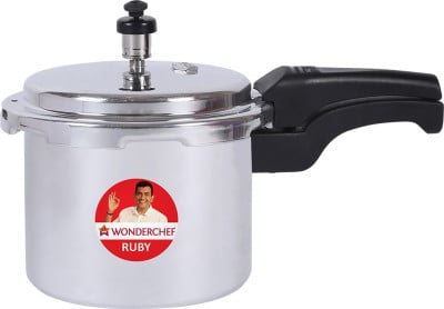 Wonderchef Ruby Outer Lid 3 L Induction Bottom Pressure Cooker (Aluminium)